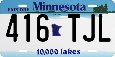 MN license plate 416TJL
