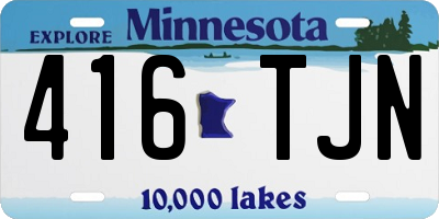MN license plate 416TJN