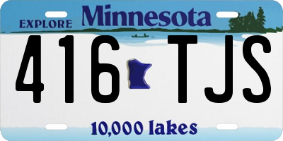 MN license plate 416TJS