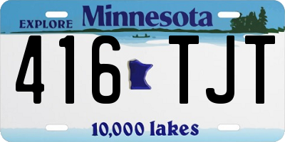 MN license plate 416TJT