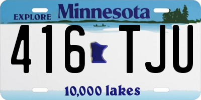 MN license plate 416TJU