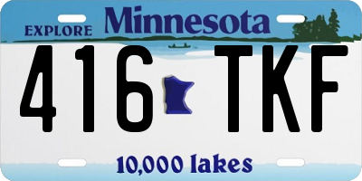 MN license plate 416TKF