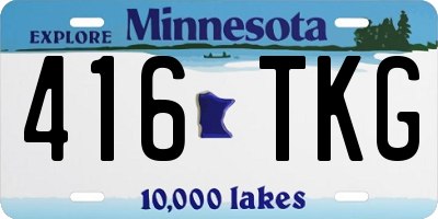 MN license plate 416TKG