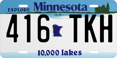 MN license plate 416TKH