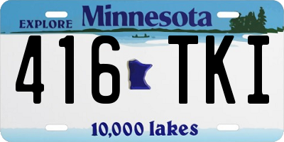 MN license plate 416TKI
