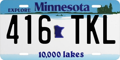 MN license plate 416TKL