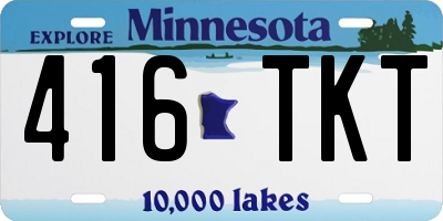 MN license plate 416TKT
