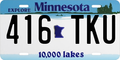 MN license plate 416TKU