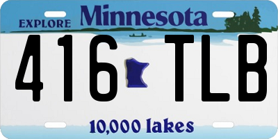 MN license plate 416TLB