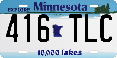 MN license plate 416TLC