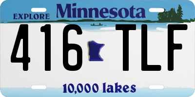 MN license plate 416TLF