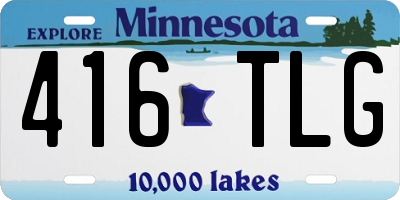 MN license plate 416TLG