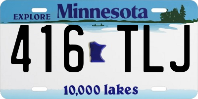 MN license plate 416TLJ
