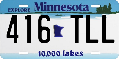 MN license plate 416TLL