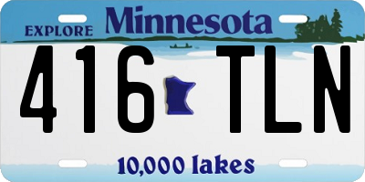 MN license plate 416TLN
