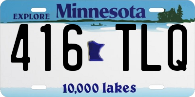 MN license plate 416TLQ