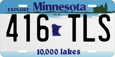 MN license plate 416TLS