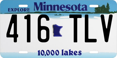 MN license plate 416TLV