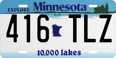 MN license plate 416TLZ