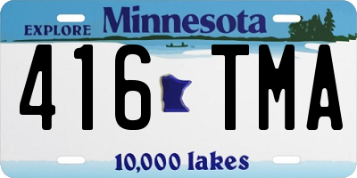MN license plate 416TMA