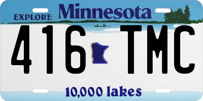MN license plate 416TMC