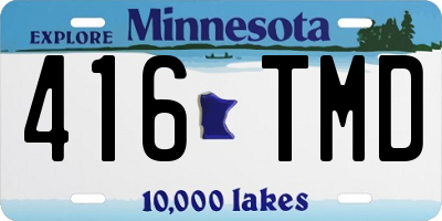 MN license plate 416TMD