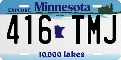 MN license plate 416TMJ