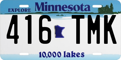 MN license plate 416TMK
