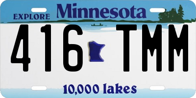 MN license plate 416TMM
