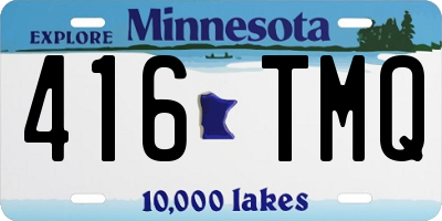 MN license plate 416TMQ