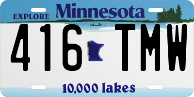MN license plate 416TMW