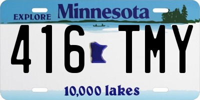 MN license plate 416TMY