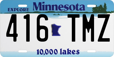 MN license plate 416TMZ