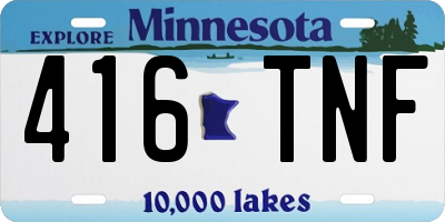 MN license plate 416TNF