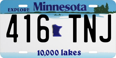 MN license plate 416TNJ