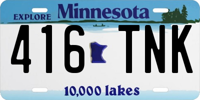 MN license plate 416TNK