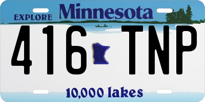 MN license plate 416TNP