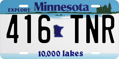 MN license plate 416TNR