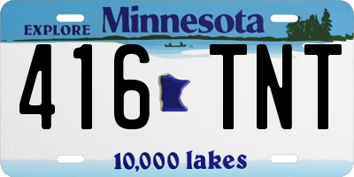 MN license plate 416TNT