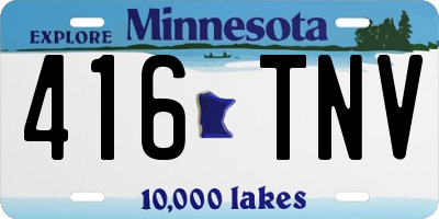 MN license plate 416TNV