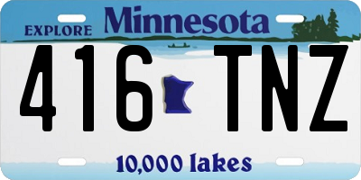 MN license plate 416TNZ