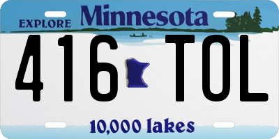 MN license plate 416TOL