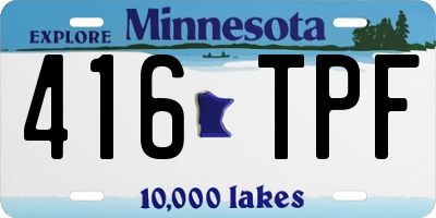 MN license plate 416TPF
