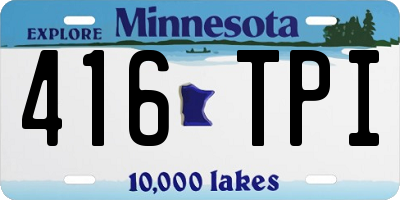 MN license plate 416TPI