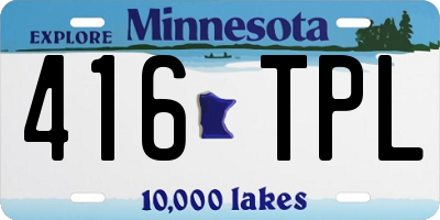 MN license plate 416TPL