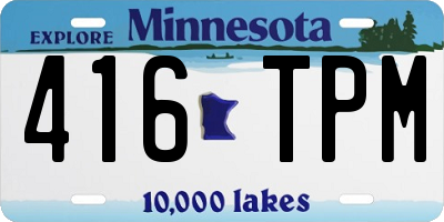 MN license plate 416TPM