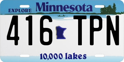 MN license plate 416TPN