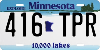 MN license plate 416TPR