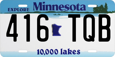 MN license plate 416TQB