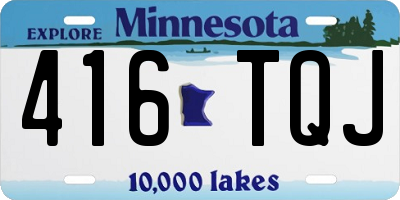 MN license plate 416TQJ